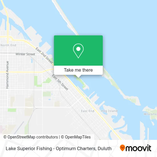 Lake Superior Fishing - Optimum Charters map