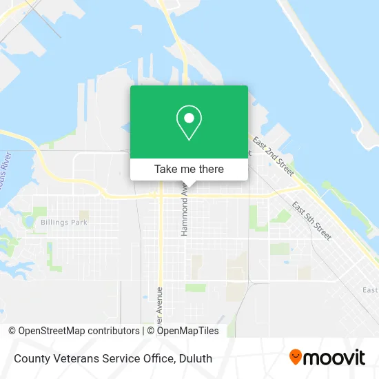 County Veterans Service Office map