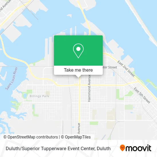 Duluth / Superior Tupperware Event Center map