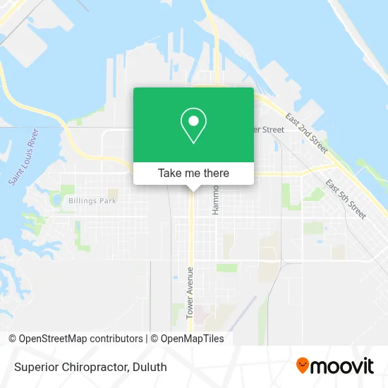 Superior Chiropractor map