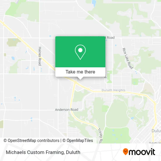 Michaels Custom Framing map