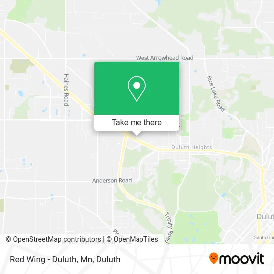 Red Wing - Duluth, Mn map