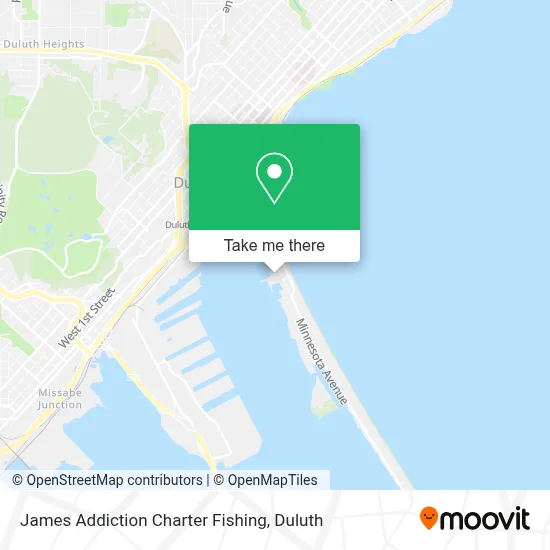 James Addiction Charter Fishing map