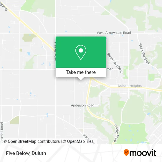 Five Below map