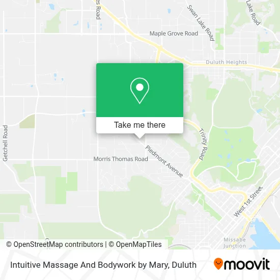 Intuitive Massage And Bodywork by Mary map