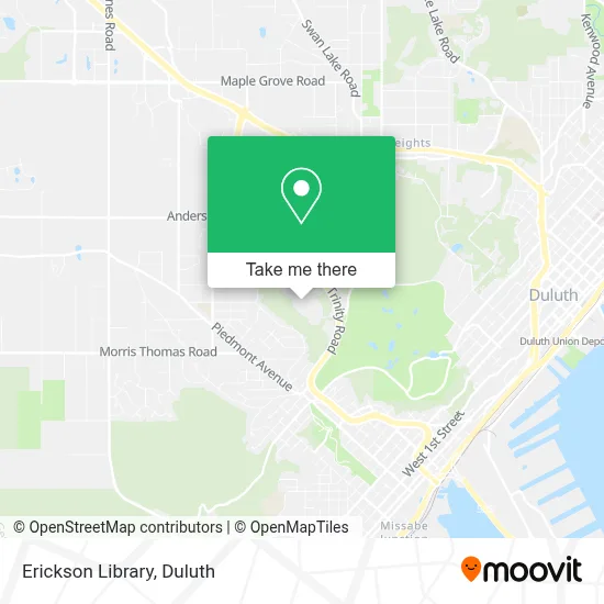 Erickson Library map