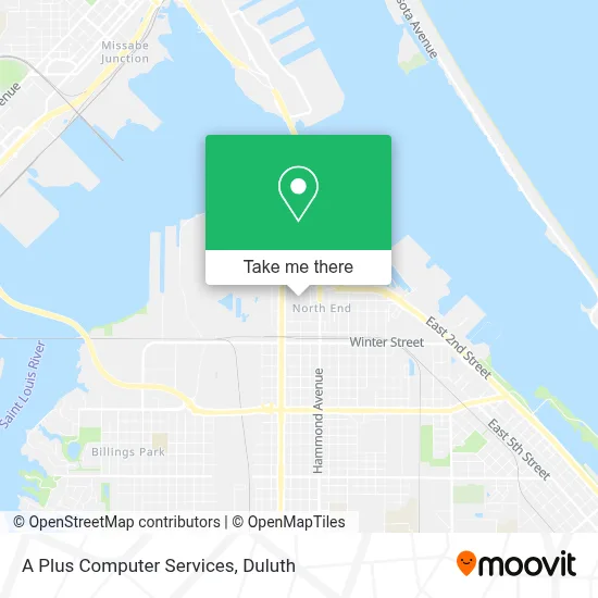 A Plus Computer Services map
