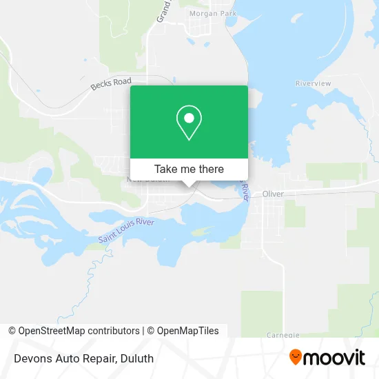 Devons Auto Repair map