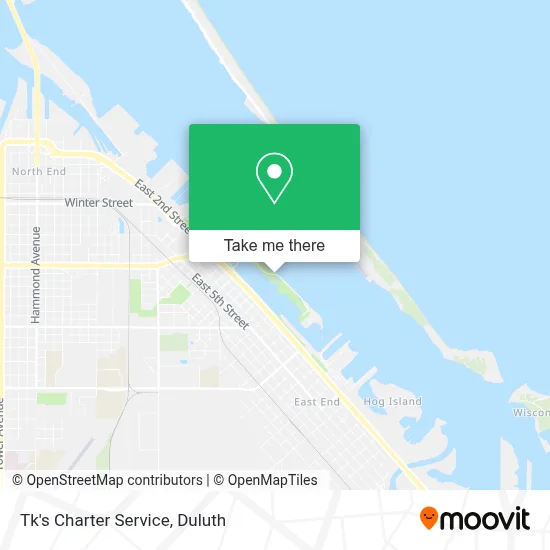 Tk's Charter Service map
