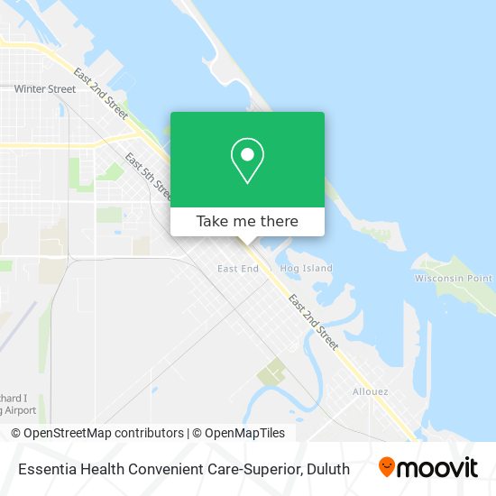 Essentia Health Convenient Care-Superior map