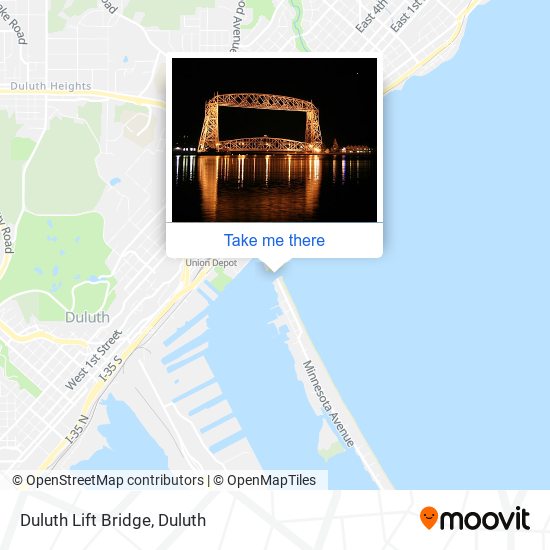 Mapa de Duluth Lift Bridge
