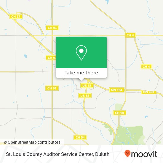 Mapa de St. Louis County Auditor Service Center