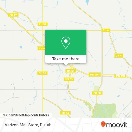 Mapa de Verizon-Mall Store