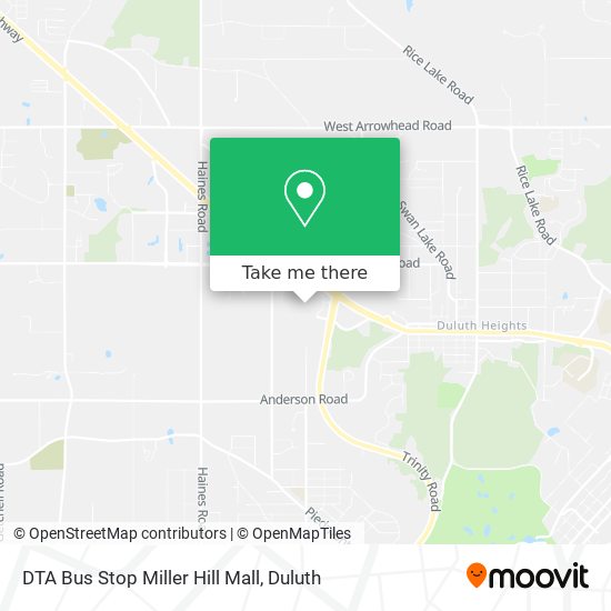 DTA Bus Stop Miller Hill Mall map