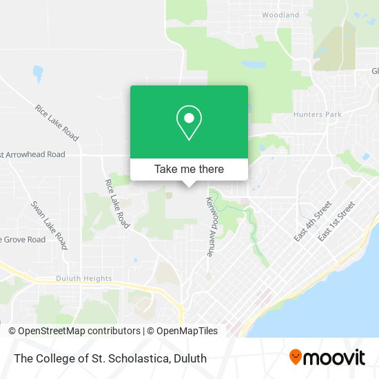 The College of St. Scholastica map