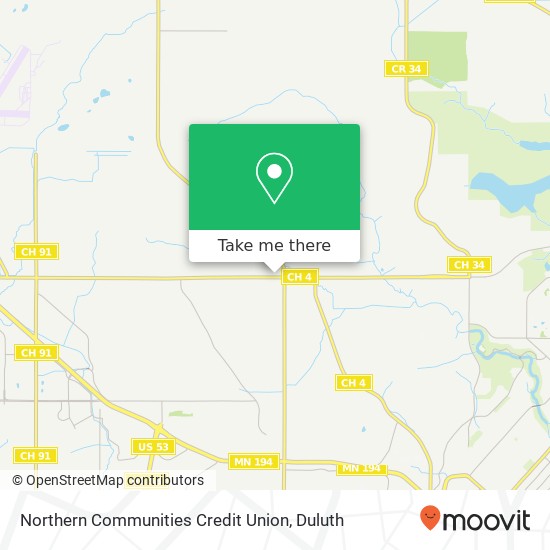 Northern Communities Credit Union map