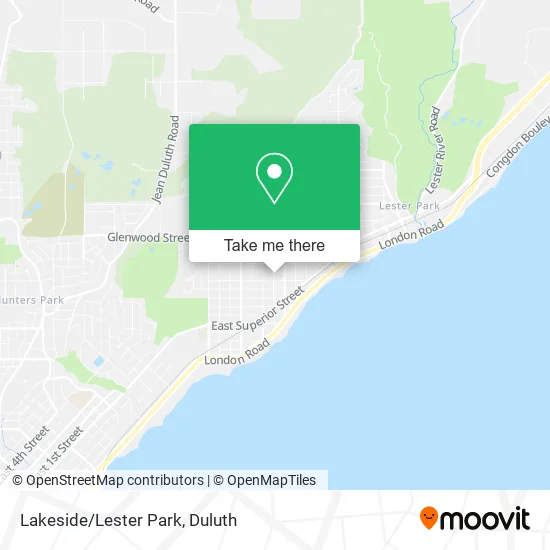 Lakeside/Lester Park map