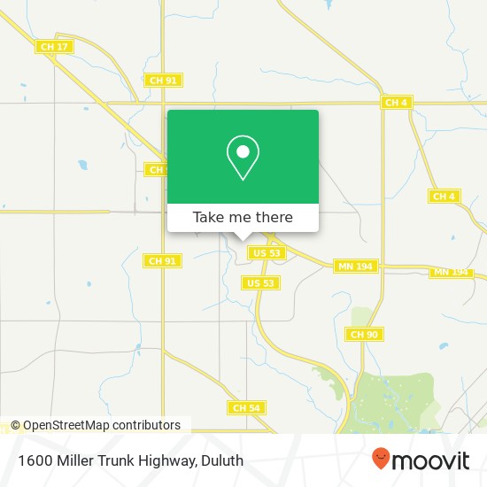 1600 Miller Trunk Highway map