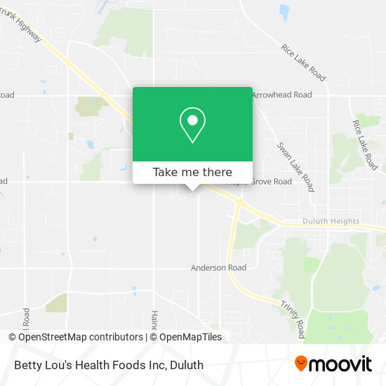 Betty Lou's Health Foods Inc map