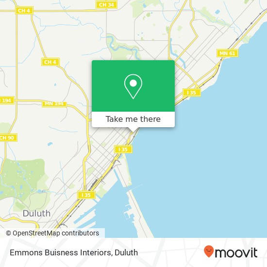 Emmons Buisness Interiors map