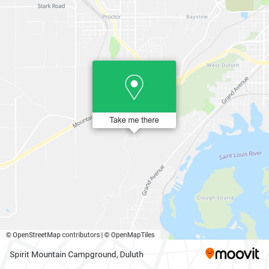 Spirit Mountain Campground map