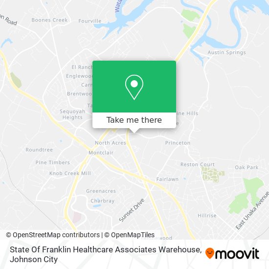 State Of Franklin Healthcare Associates Warehouse map
