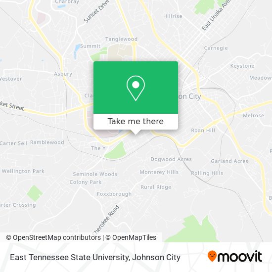 Mapa de East Tennessee State University