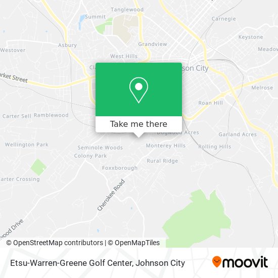 Etsu-Warren-Greene Golf Center map