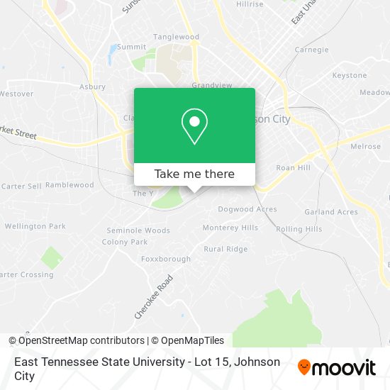 Mapa de East Tennessee State University - Lot 15