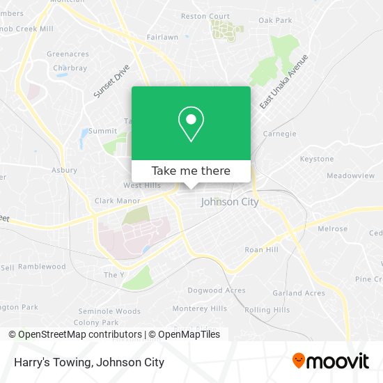 Harry's Towing map