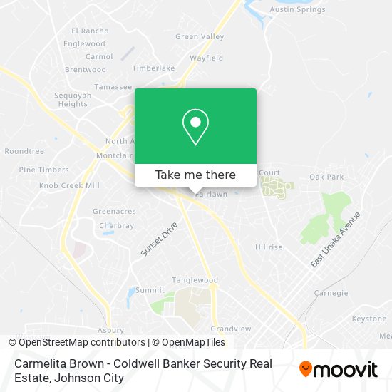 Mapa de Carmelita Brown - Coldwell Banker Security Real Estate