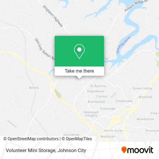 Volunteer Mini Storage map