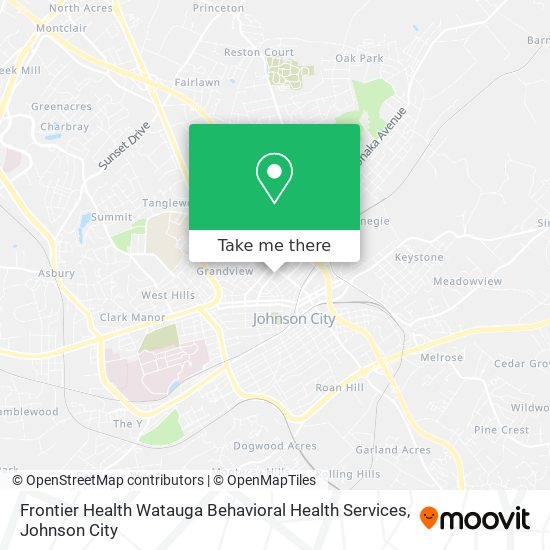 Mapa de Frontier Health Watauga Behavioral Health Services