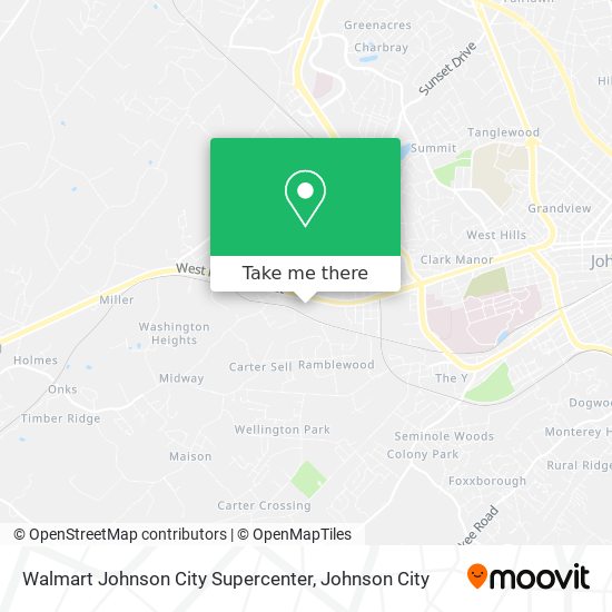 Mapa de Walmart Johnson City Supercenter