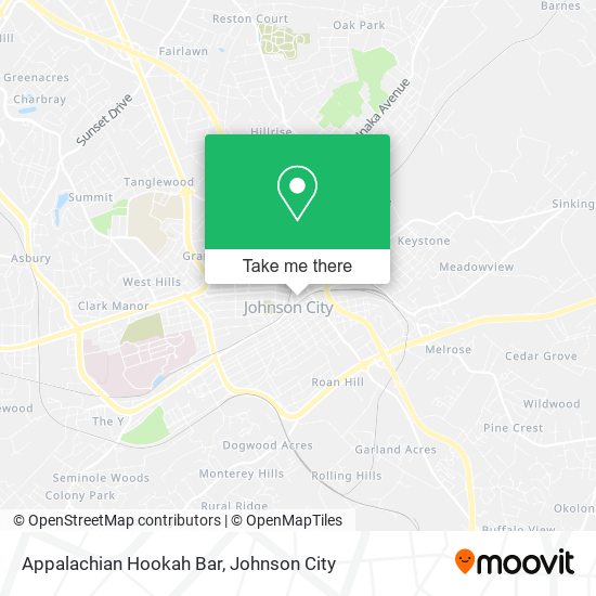 Mapa de Appalachian Hookah Bar