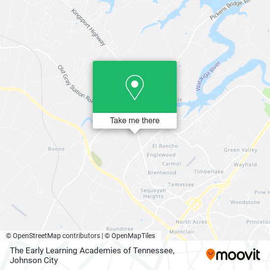 The Early Learning Academies of Tennessee map