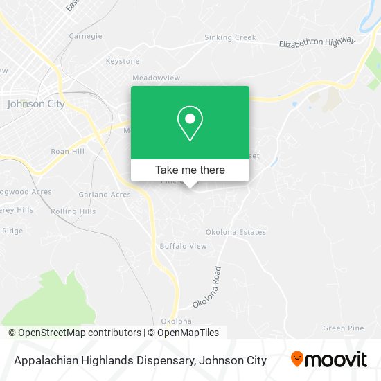 Mapa de Appalachian Highlands Dispensary