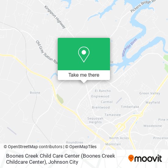 Boones Creek Child Care Center (Boones Creek Childcare Center) map