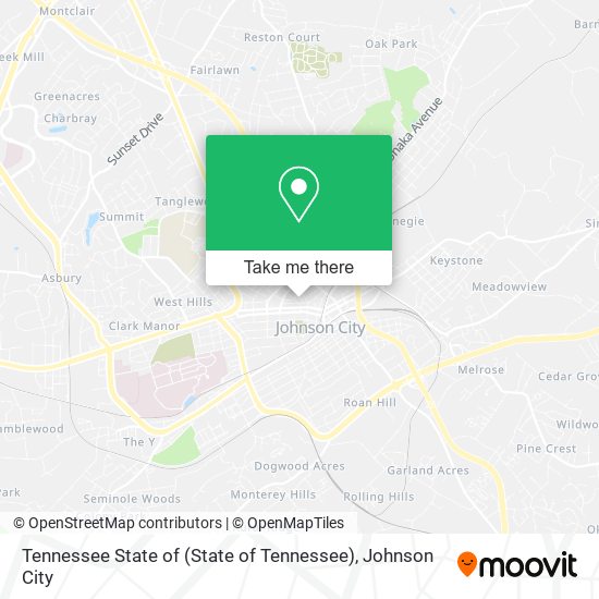 Mapa de Tennessee State of