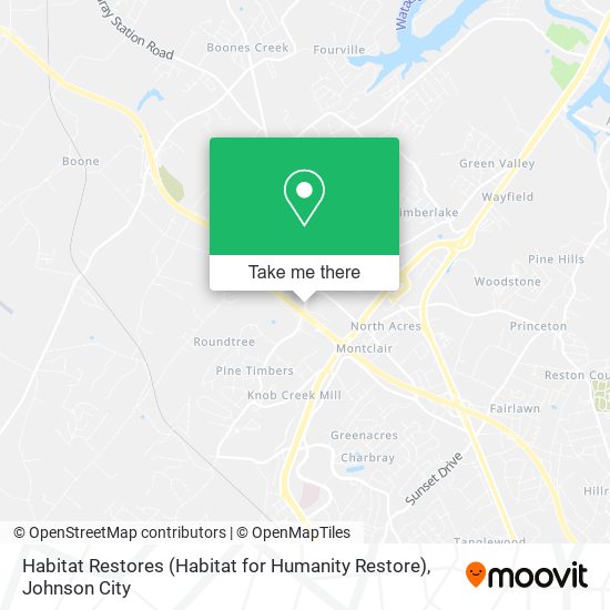 Mapa de Habitat Restores (Habitat for Humanity Restore)