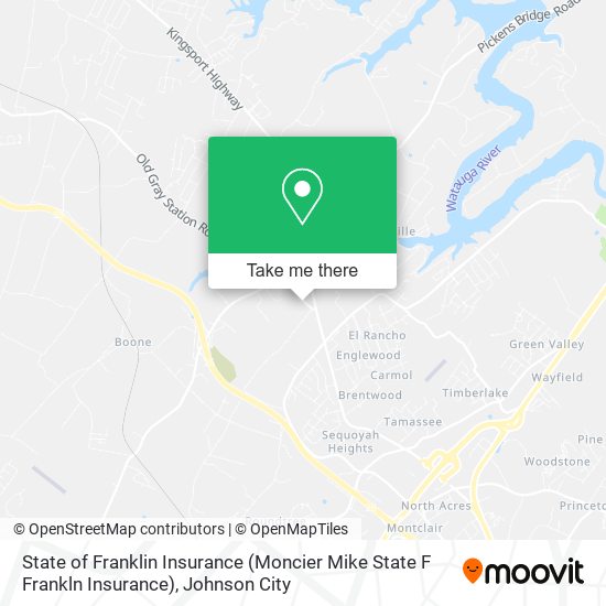 State of Franklin Insurance (Moncier Mike State F Frankln Insurance) map