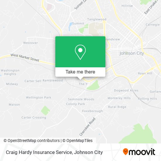 Craig Hardy Insurance Service map