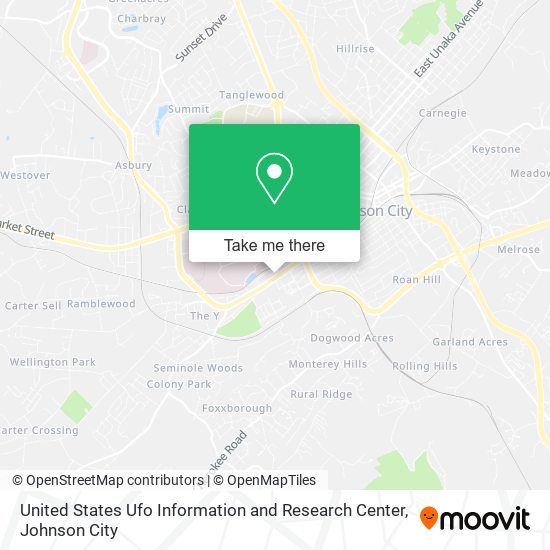 United States Ufo Information and Research Center map