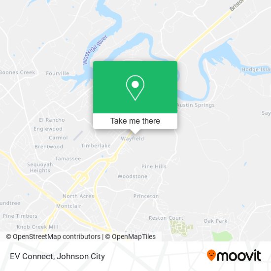 EV Connect map