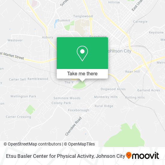 Etsu Basler Center for Physical Activity map