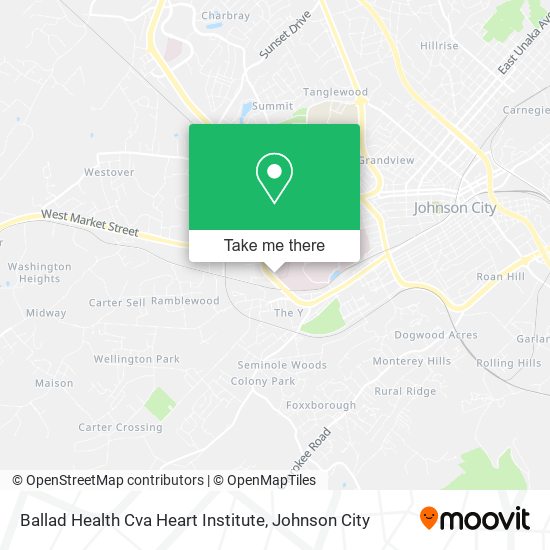 Ballad Health Cva Heart Institute map