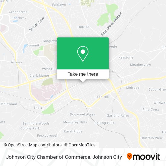 Johnson City Chamber of Commerce map