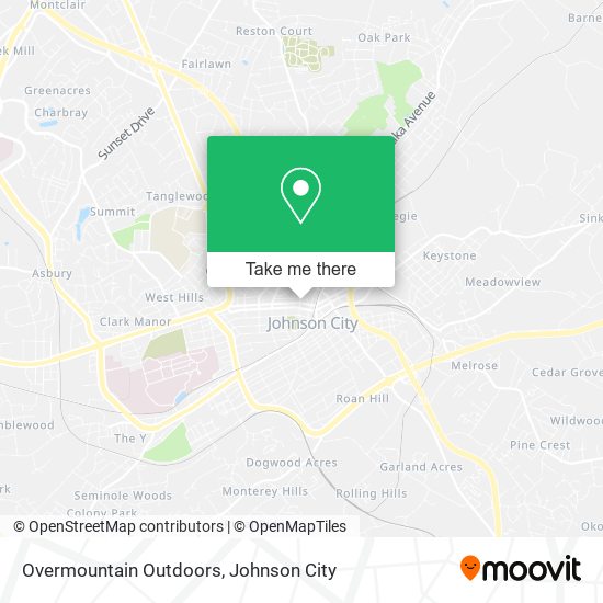 Overmountain Outdoors map