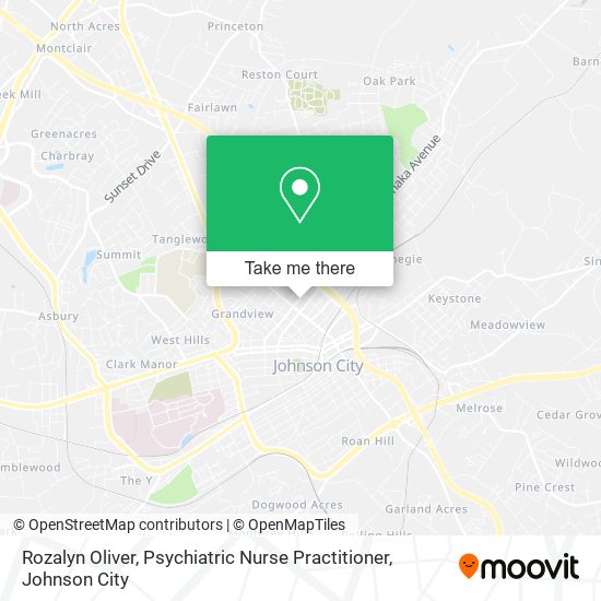 Rozalyn Oliver, Psychiatric Nurse Practitioner map