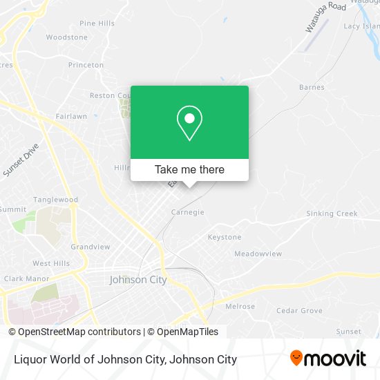Mapa de Liquor World of Johnson City